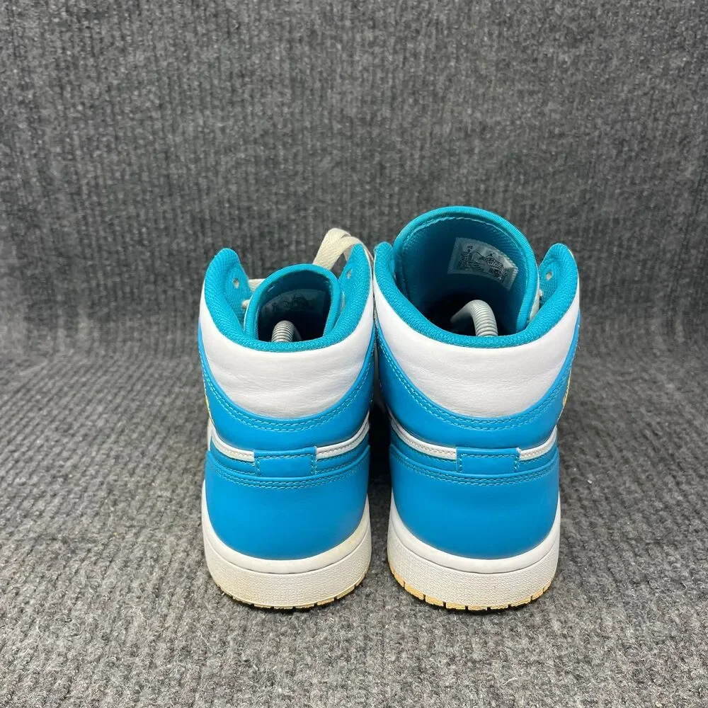 Nike Air Jordan 1 Mid Aquatone Blue Celestial Gold White Mens 8 DQ8426-400